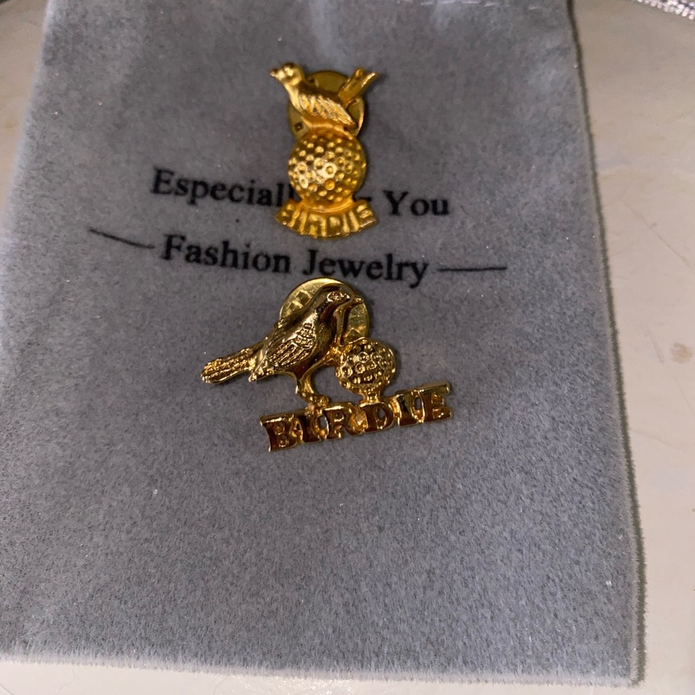Gold Birdie Tie Pins